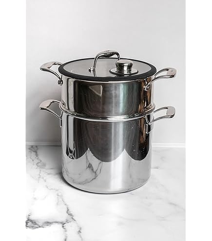 Couscoussier Kamberg In Alluminio 24cm - 3 In 1 Per Cottura A Vapore, Casseruola E Couscous