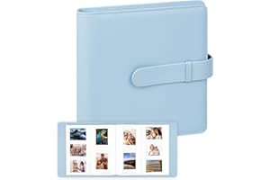 RUIBYTREE 360 Pockets Instant Photo Album for Fujifilm Instax Mini 12 11 9 8+ 8 99 40 EVO LiPlay Instant Film, fits Polaroid Snap/PIC-300/Z2300/ SocialMatic Cameras & Zip 2x3 Printer (Pastel Blue)