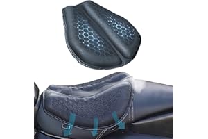 PhyiFlbey Motorcycle Seat Cushion Gel Pad Foldable Soft Seats with Pressure Relief Pads for Motorcycles Breathable and Shock for Long Rides Seat Cushion Motorcycle Accessories