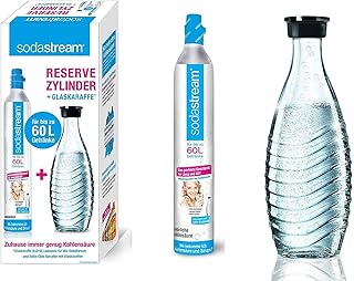 SodaStream Reservepack mit 1x CO2-Zylinder und 1x 0,6 L Glaskaraffe