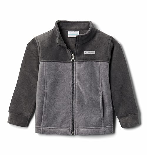 Columbia Big Boy's Steens Mt II Fleece Jacket, Soft Fleece with Classic Fit Outerwear, City Grey/Shark, Medium