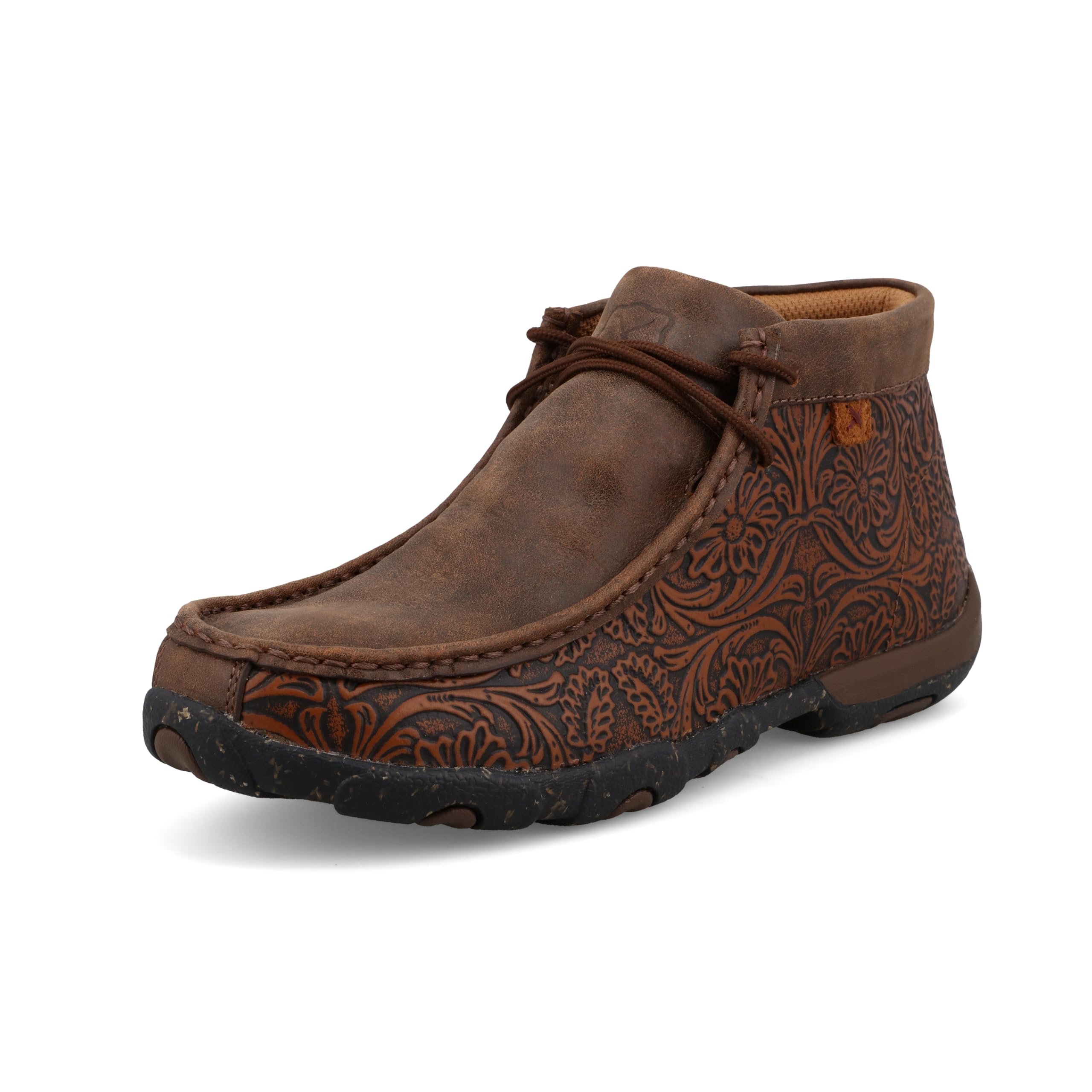 Twisted X Women's Chukka Driving Moc, Moc Toe, Brown & Tooled Brown, 5.5 M Image