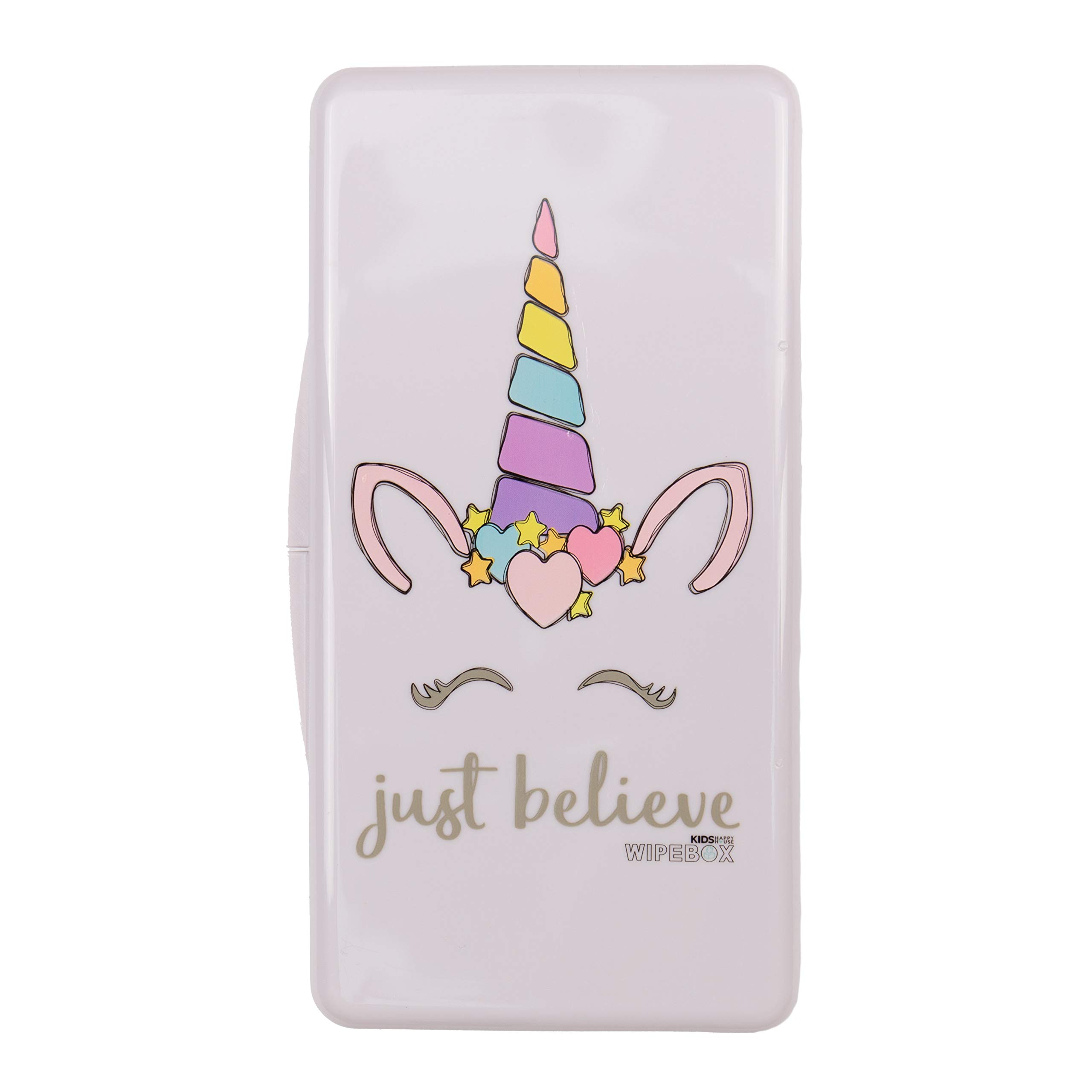 Wet Wipes Dispenser Box Holder for Baby Change Bag by Kids Happy House (Unicorn)