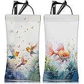 BHAHB 2 PCS Glasses Eyeglass Sunglasses Case Pouch Soft PU Leather Cute Aesthetic with Cleaning Cloth for Boys Men Man