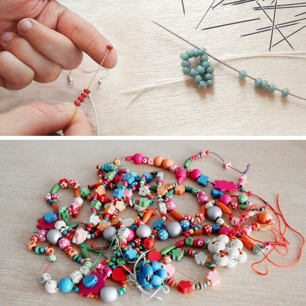 4000 Pieces Head Pins Fine Stainless Steel Pin Dressmaker Pins Fine Satin Pin for Sewing and Craft, Jewelry Making 1 1/16 Inch