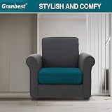 Granbest Premium Water-Repellent Sofa Seat Cover 1 Seater Blackish Green view 2