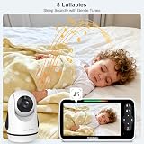 HelloBaby 6-Inch Video Baby Monitor Large Screen No WiFi 2-Way Talk view 6