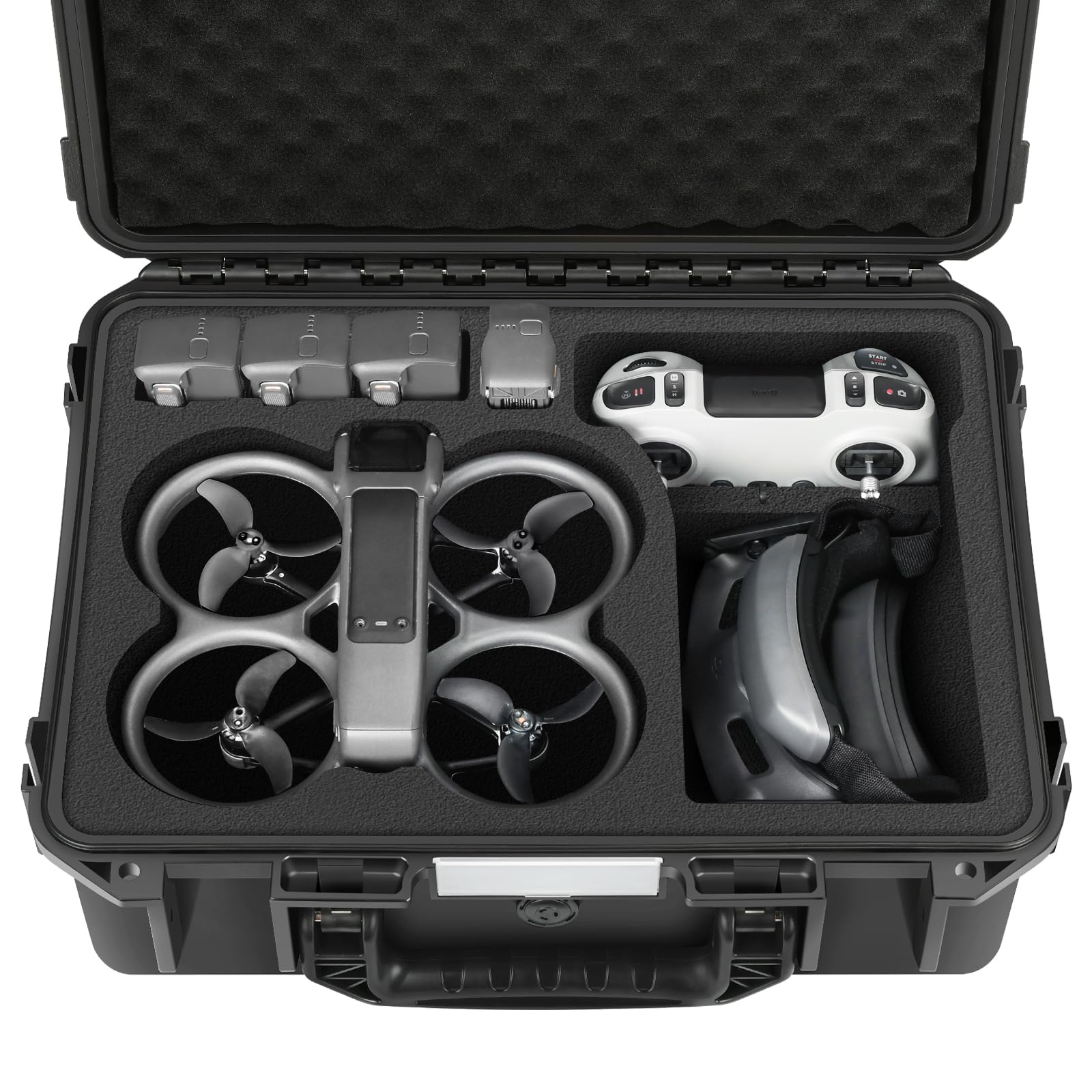 Photo 1 of Case for DJI Avata 2 Drone Combo - Waterproof Hard Cases with Foam for Avatar 2 Fly More Combo/Goggles 3/RC Motion 3/FPV Remote Controller/Batteries, Fits for DJI Drone Accessories (Only Case)
