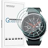 Orzero [3 Pack] Orzero for Samsung Galaxy Watch 2018 (46 mm) (Updated Version) Smartwatch/Gear S3 Tempered Glass Screen Protector, 2.5D Arc Edges HD Anti-Scratch Bubble-Free [Lifetime Warr