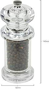 Cole & Mason 505 Salt and Pepper Mills Set, Adjustable Grind, 140 mm view 3