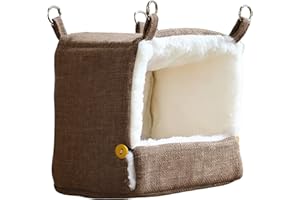 Shakven Parrot Bed,Heated Warm Hut Cotton - Soft Parrot Bed Heating Mat,for Conure Lovebirds Hamster Cockatoo Finch Home Balc