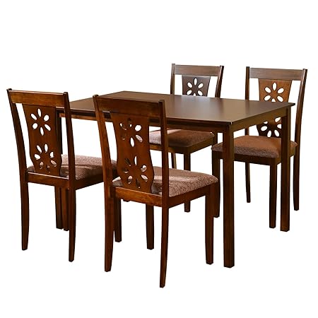 @home by Nilkamal Four Seater Dining Table Set (Beige)