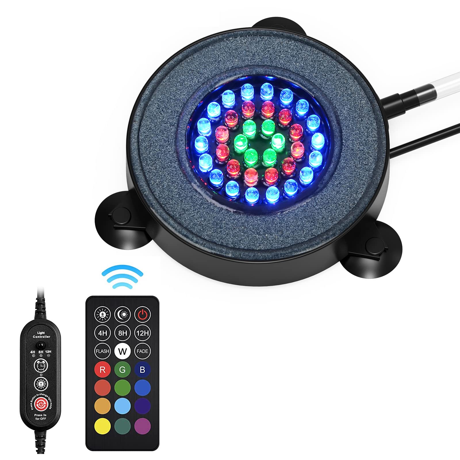 Eyeleaf Aquarium Lights - Remote Control Fish Tank Lights, 36 LED 16 Color 4 Lighting Effects