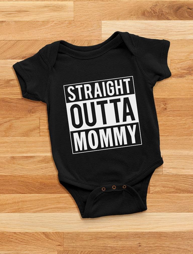 Tstars Straight Outta Mommy Infant Gift for New Mom Funny Cute Unisex Baby Bodysuit: Clothing