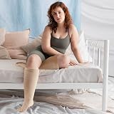 PutuO Plus Size Compression Sock 20-30mmHg Beige 7XL Wide Calf Unisex view 6