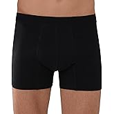 IRISMORII Adult Incontinence Protective Underwear for Men Washable Bladder Leak Proof Boxer Brief with 60ml Absorbency 1 Pack (Black, XL)