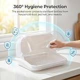 HEMOTON Baby Bottle Storage Box Drying Rack with Anti-dust Cover 33x28.5x21cm view 4