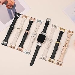 Minyee Leather Band Compatible with Apple Watch