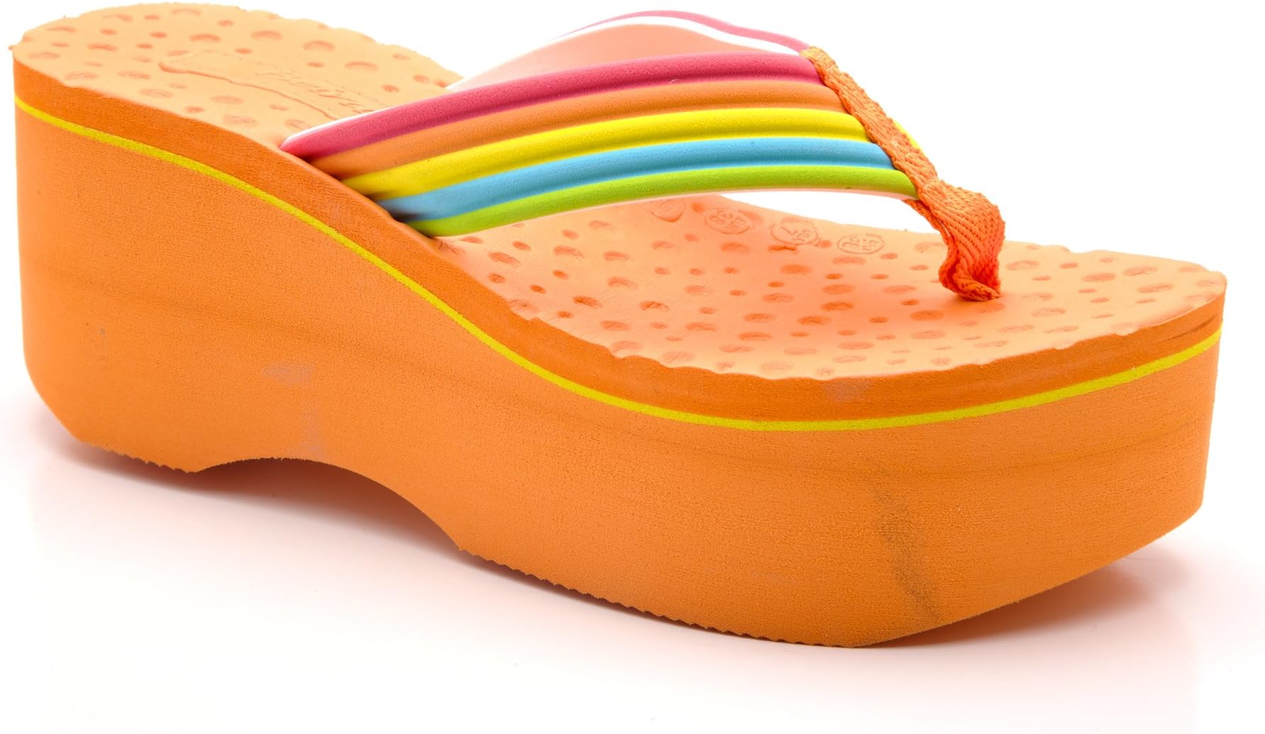 Aquarela Women's Wedge Rainbow Flip Flops Style 223-445