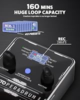 STRICH Stereo Looper Guitar Pedal with Drum Machine 100 Patterns 160 Min USB view 3