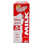 Prairie Farms Whole Milk, Shelf Stable, Boxed & Ultra Pasteurized (UHT), Vitamin D White Milk - Preservative and Hormone Free