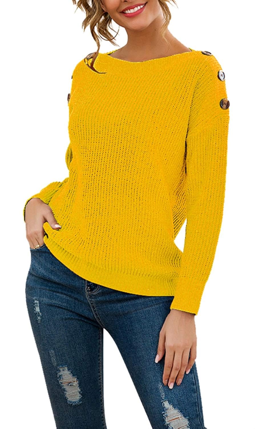 Buy Women's Loose Sweaters Pullover Lightweight Knit Sweater Casual