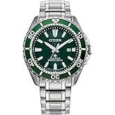 Citizen Men's Promaster Sea Eco-Drive Stainless Steel Watch, 3-Hand Date, One-Way Rotating Bezel, ISO Compliant, Luminous Hands and Markers