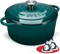 Overmont Enameled Cast Iron Dutch Oven 5.5QT