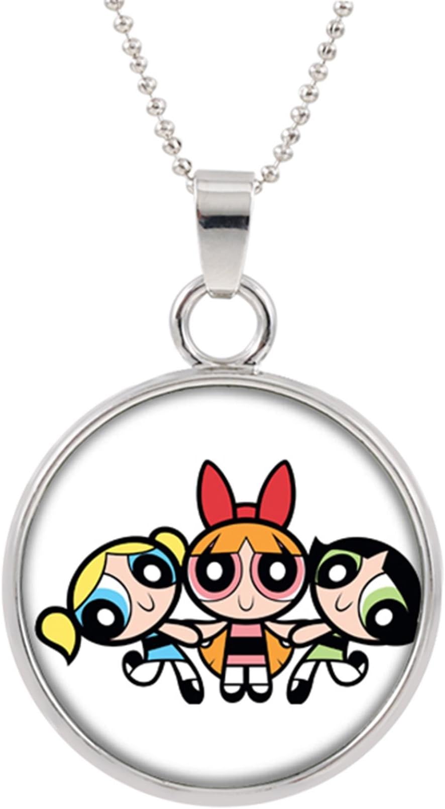 Athena Brands Powerpuff Girls Fashion Novelty Pendant Necklace Movie Cartoon Series with Gift Box