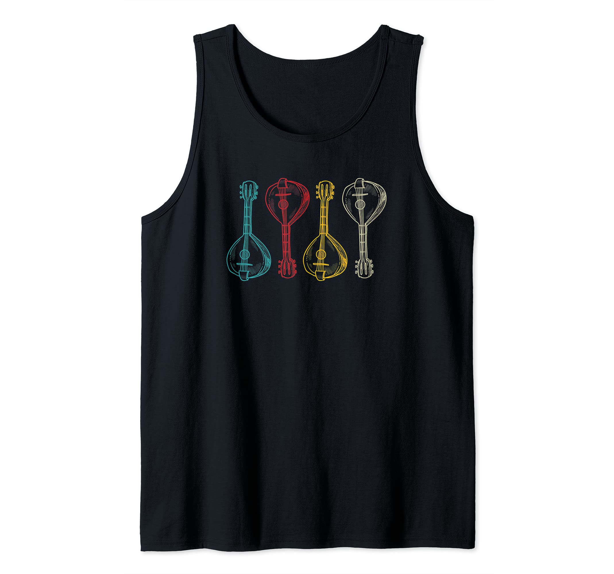 Retro colored mandolins - mandolin player Tank Top
