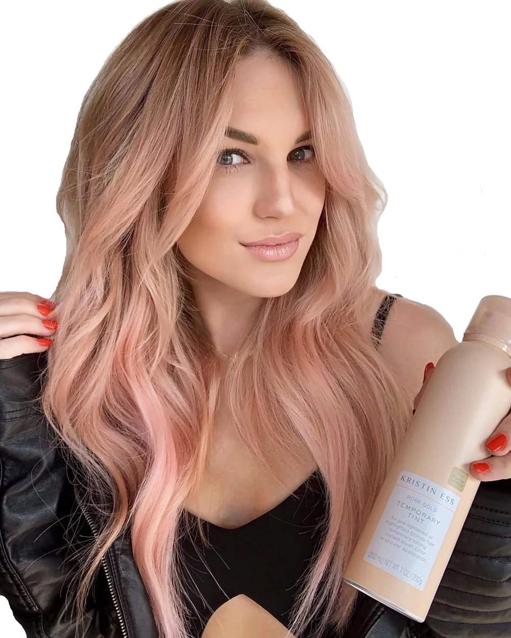 Amazon Com Women Long Curly Dark Pink Color Heat Resistant Fiber