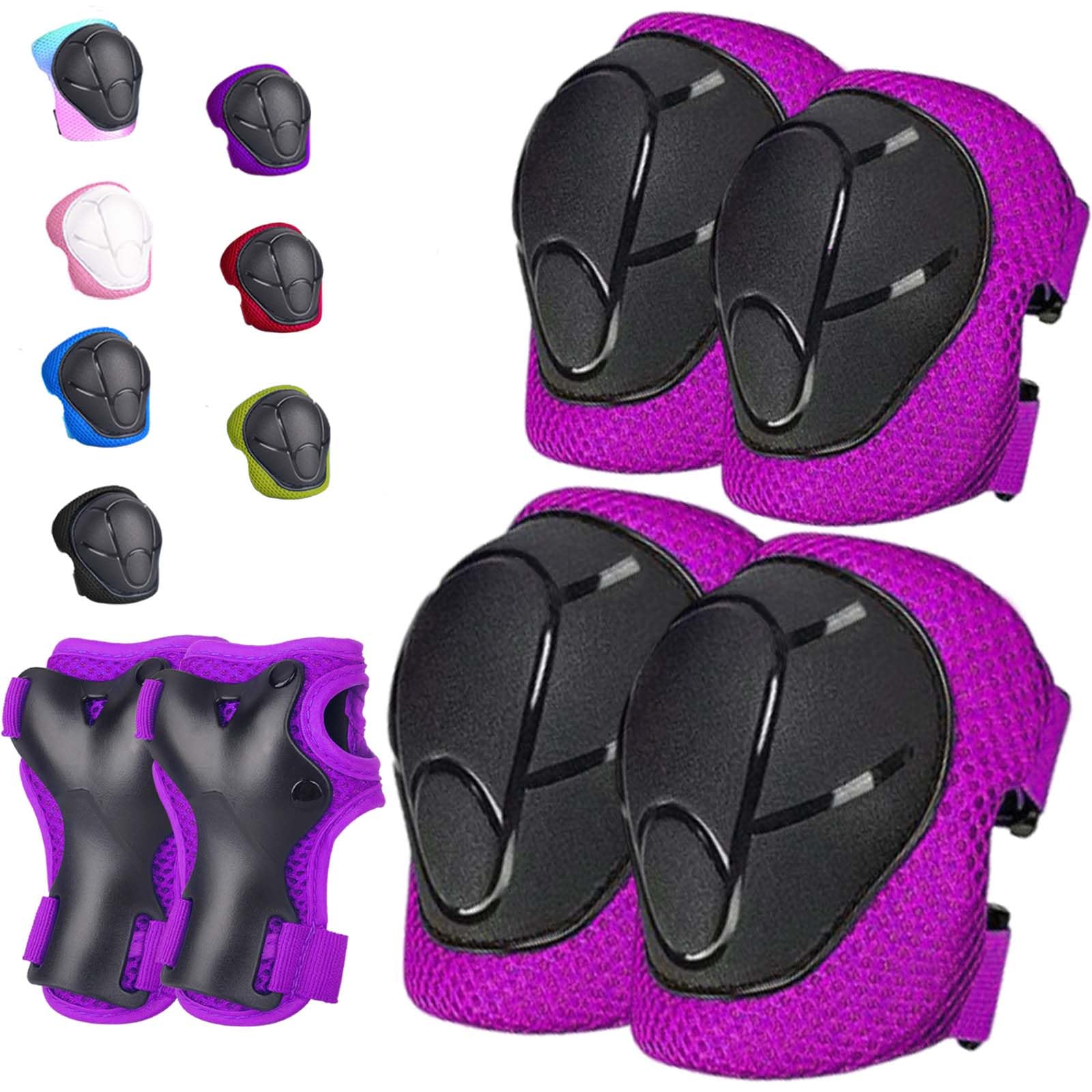 Photo 1 of HocIece Kids/Youth Knee Pads for Kids 3-14Years Boys Girls 6 in 1 Kids Protective Gear Set Adjustable Knee Pads, Elbow Pads, for Skating Cycling Bike Rollerblading Scooter Roller Skates