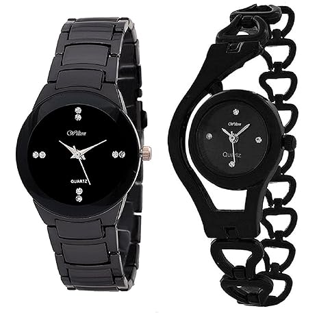 Analogue Black Dial Women's & Girl's Watch Combo - Az63