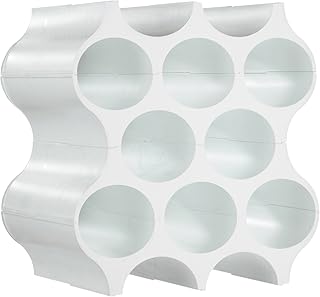 Koziol Set-Up Flaschenregal Weiß 3596, Polypropylen, cotton white, Höhe: 364 mm/Breite: 353 mm/Länge 230 mm