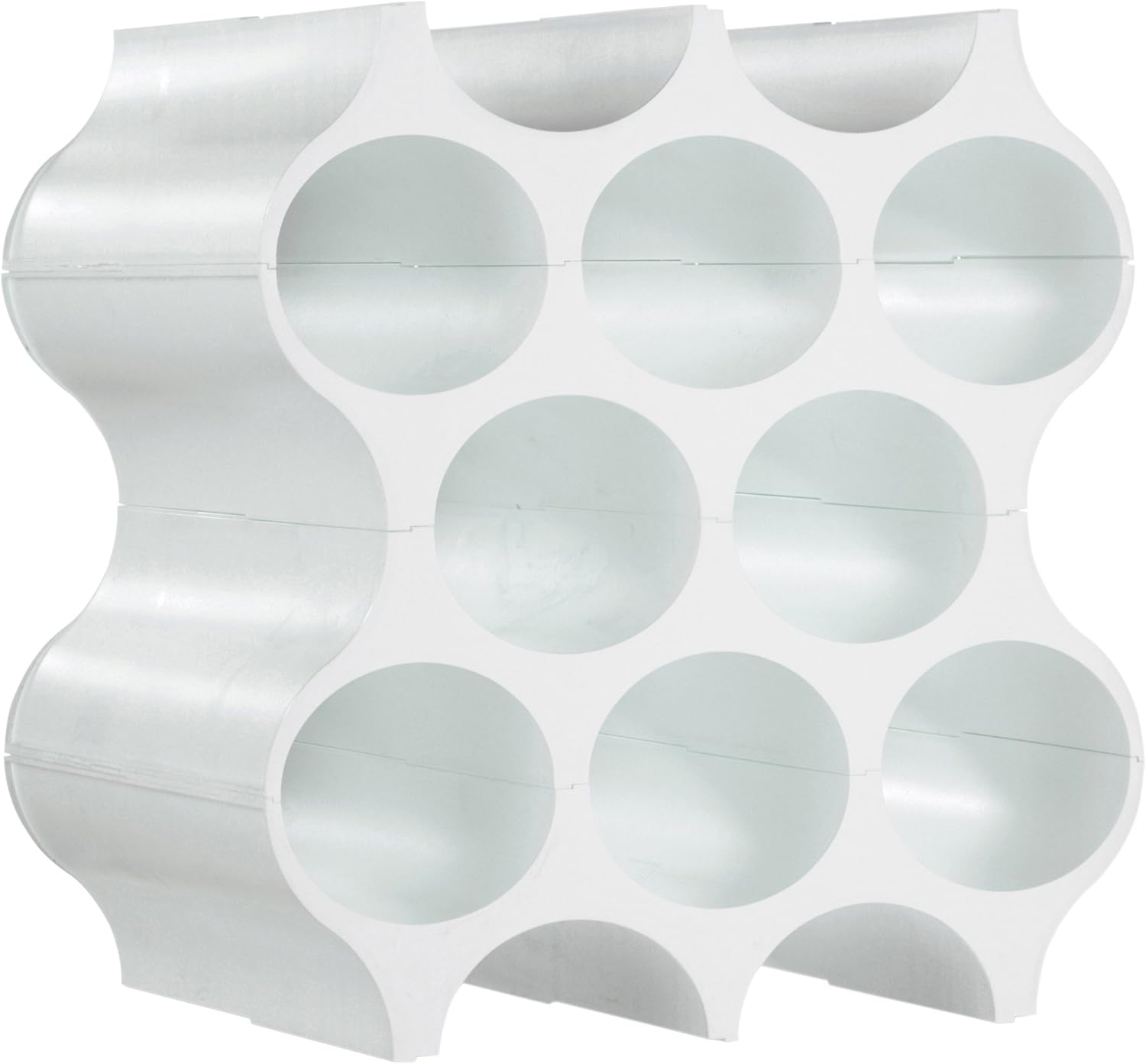 Koziol Set-Up Flaschenregal Weiß 3596, Polypropylen, cotton white, Höhe: 364 mm/Breite: 353 mm/Länge 230 mm