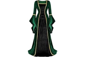 Zhitunemi Renaissance Dress Medieval Costume Women Halloween Costumes Midevil Faire Gothic Gown