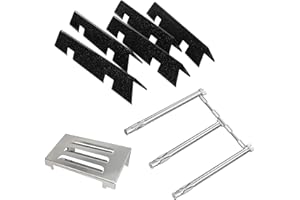 PHYESUVIN Grill Parts for Weber Spirit II & GS4 Spirit II 300 Series with Front Control Model Year 2017 and Newer, Include 67060 Heat Deflector, 15.3" Upgraded 7636 Flavor Bars, 18" 69787 Grill Burner