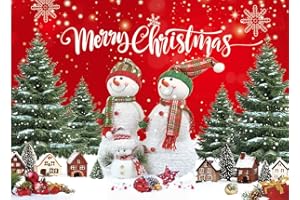 DUDAACVT 7x5ft Christmas Backdrop Merry Christmas Banner Party Decoration Xmas Photography Background Photo Props for Winter Holiday New Year Eve Family Party Backdrop