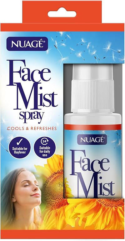 NUAGÉ Hayfever Cooling Face Mist Spray Revives Dry Eyes Skin Daily Use 15ml
