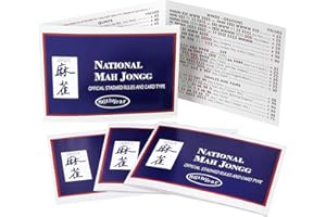 OLIBADU National Mahjong Cards Official Standard Rules and Card Type - Mahjong Scorecard- 4Pcs