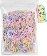 TYGA STORE Pack of 1000 Mini Rubber Bands Soft Elastic Hair Ties