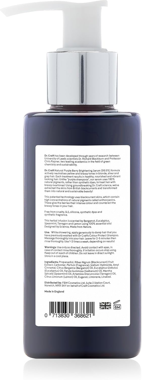 Natural Purple Berry Brightening Serum By Dr Craft For Blonde