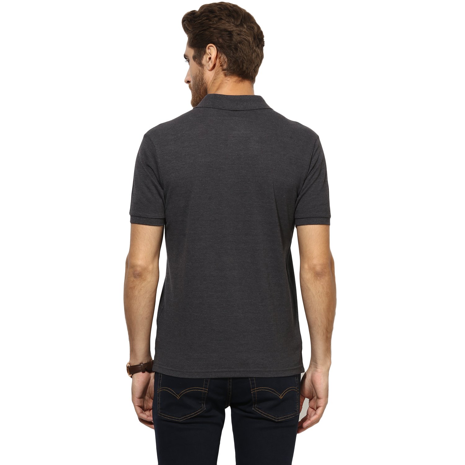 red tape men's solid regular fit t-shirt