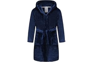 BEST FOR ALL Girls Fleece Hooded Robes Kids Warm Bath Robe for Girls Soft Fuzzy Bathrobe