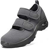 STQ Womens Walking Shoes Non Slip Orthopedic Shoes Adjustable Diabetic Shoes Comfort Mary Jane Shoe