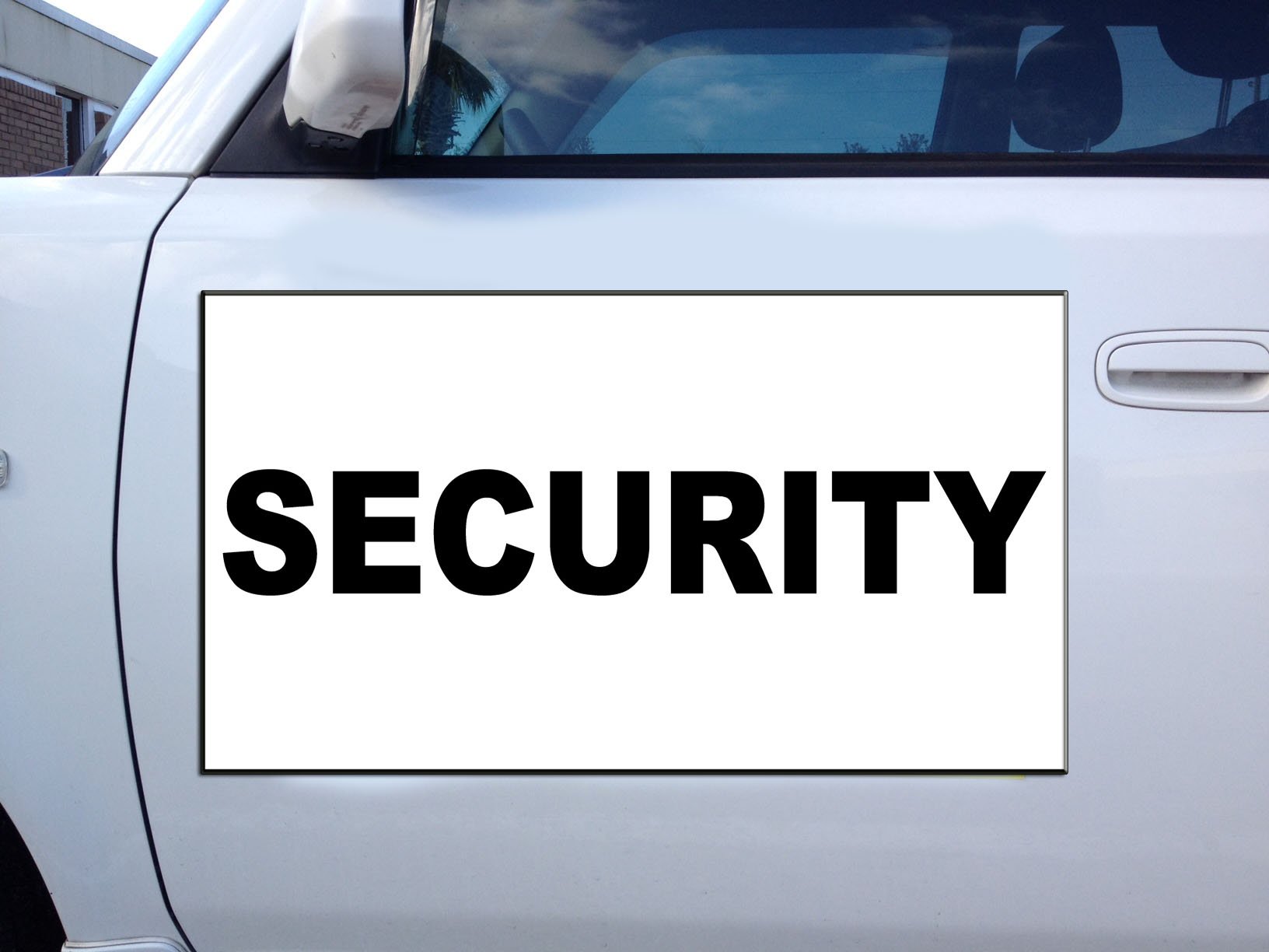 Fastasticdeals Security Patrol Magnetic Car Door Signs - 2 Pack, 9x12 Inches, Black