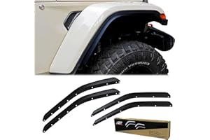 ETL INDUSTRIES Front & Rear Fender Flares Extensions Set for 2020-2024 Jeep Wrangler Gladiator JT Mojave & Rubicon (Fit for JT High Fender)