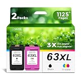 Ankink 63XL Ink Cartridges Replacement for HP 63 XL (Black Color Combo Pack) Fit for HP63 3830 4650 4652 4655 5200 5252 5255 5258 4520 4512 1112 2132 3630 3632 3631 2130 4510 4654 Printers BK Tricolor