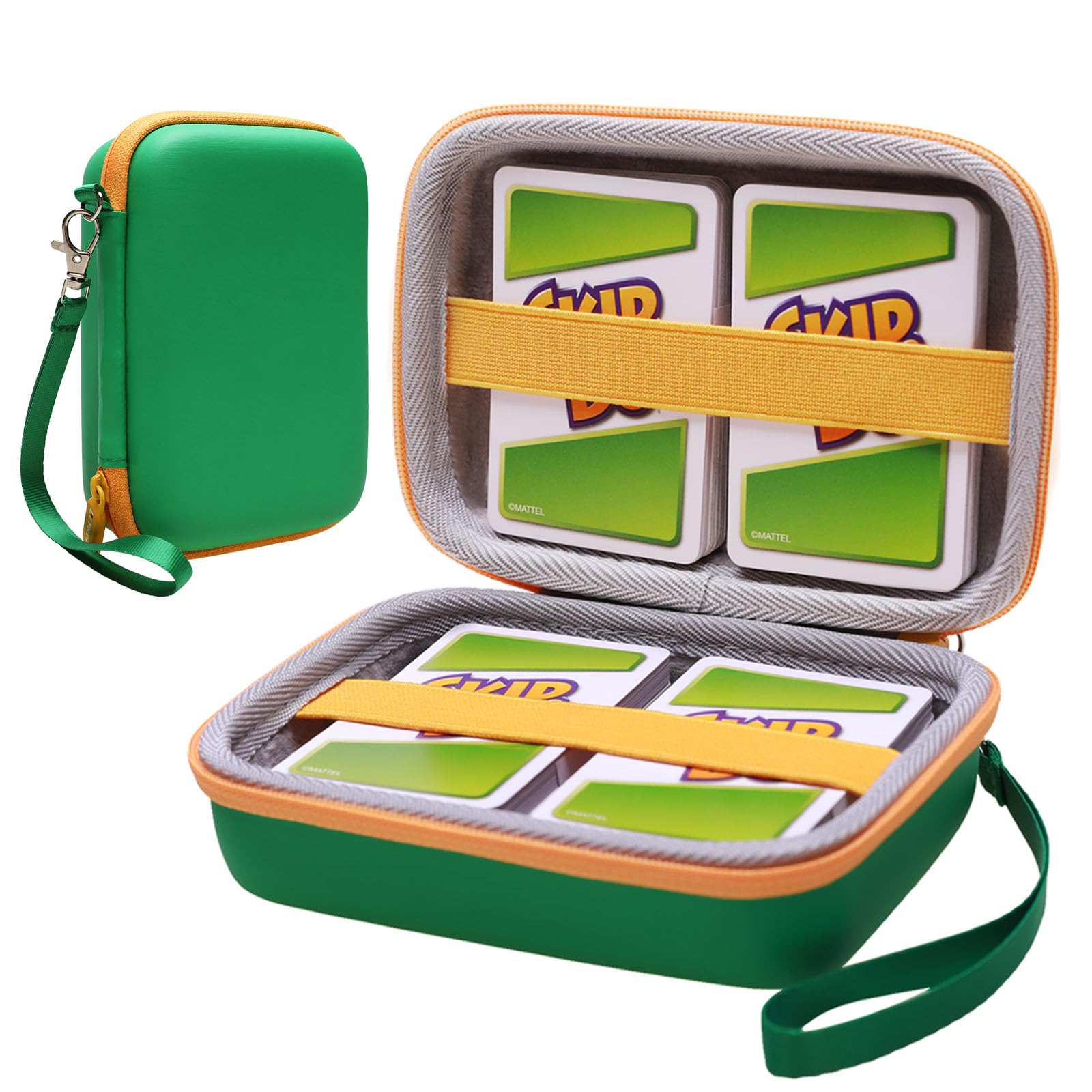 XANAD Card Games Case for UNO FLIP Minecraft Super Mario Junio/Exploding Kittens/Skillmatics/SKYJO Playing Cards Carrying Bag (Green) — image 1