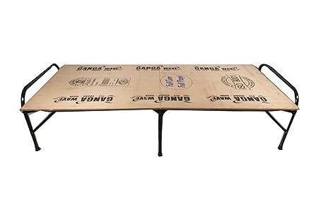 Klassic Single Size Folding Bed | Iron Folding Bed | Wood Folding Bed for Household Purpose